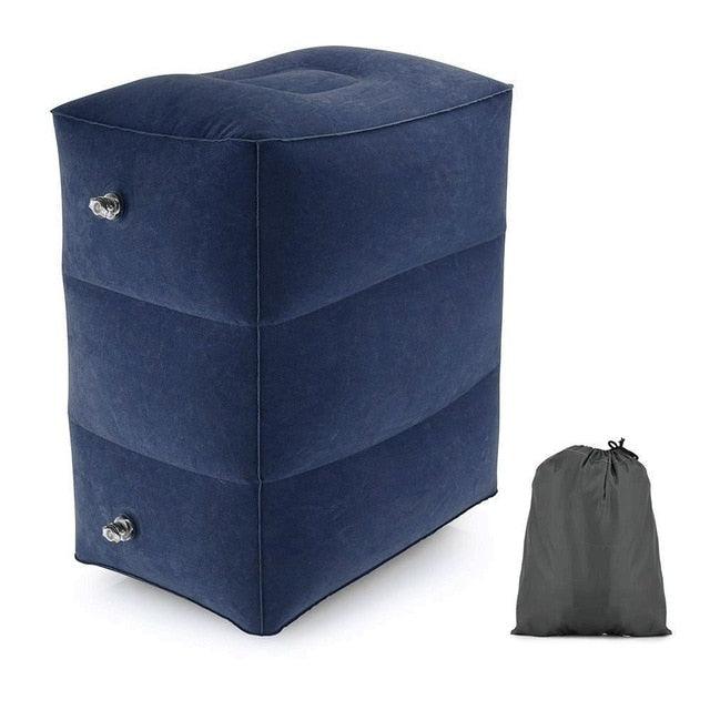 Travel Inflatable Foot Rest Pillow - Adjustable Height Portable Leg Rest Pillow - Cushion Carrying Bag (6LT1)(F105)