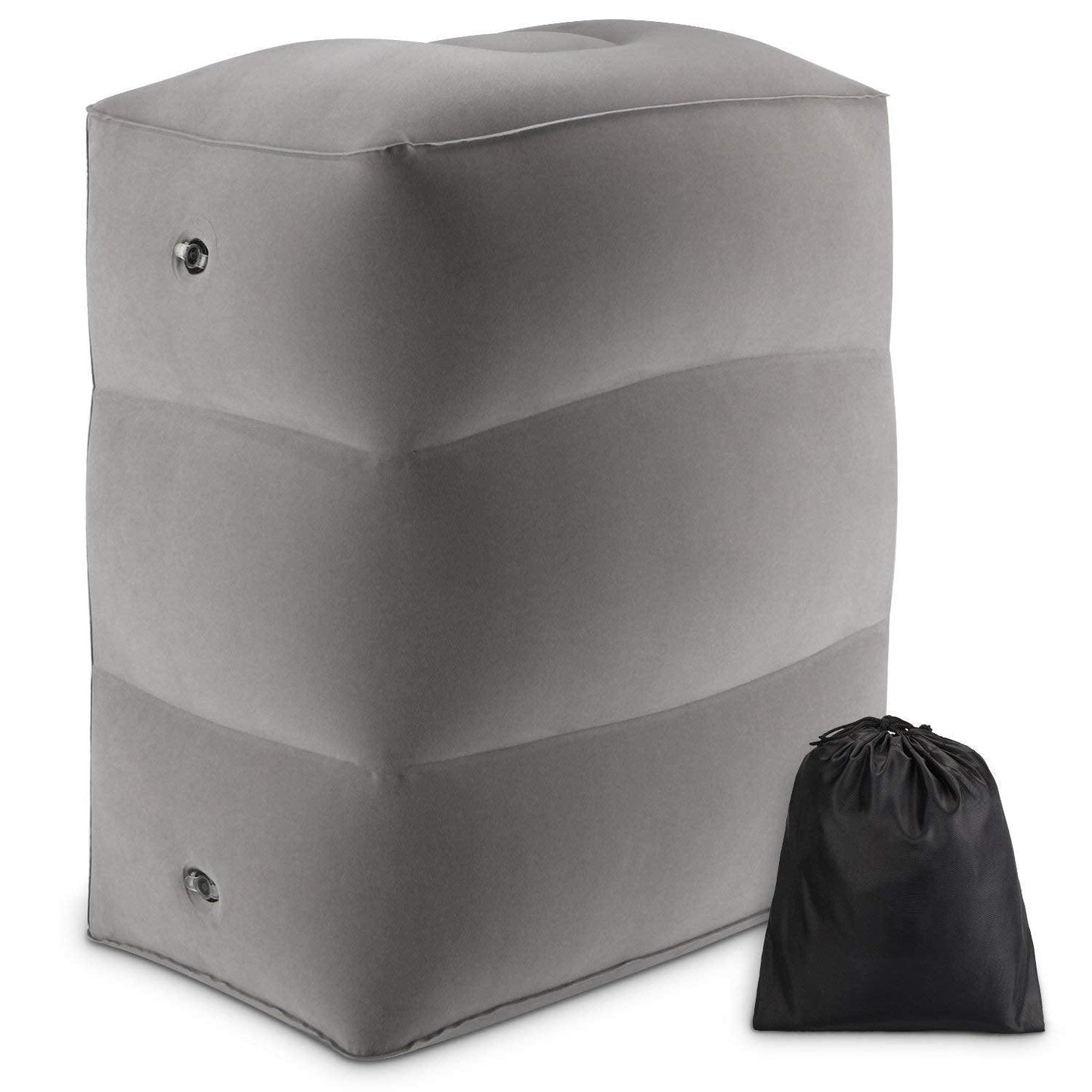 Travel Inflatable Foot Rest Pillow - Adjustable Height Portable Leg Rest Pillow - Cushion Carrying Bag (6LT1)(F105)