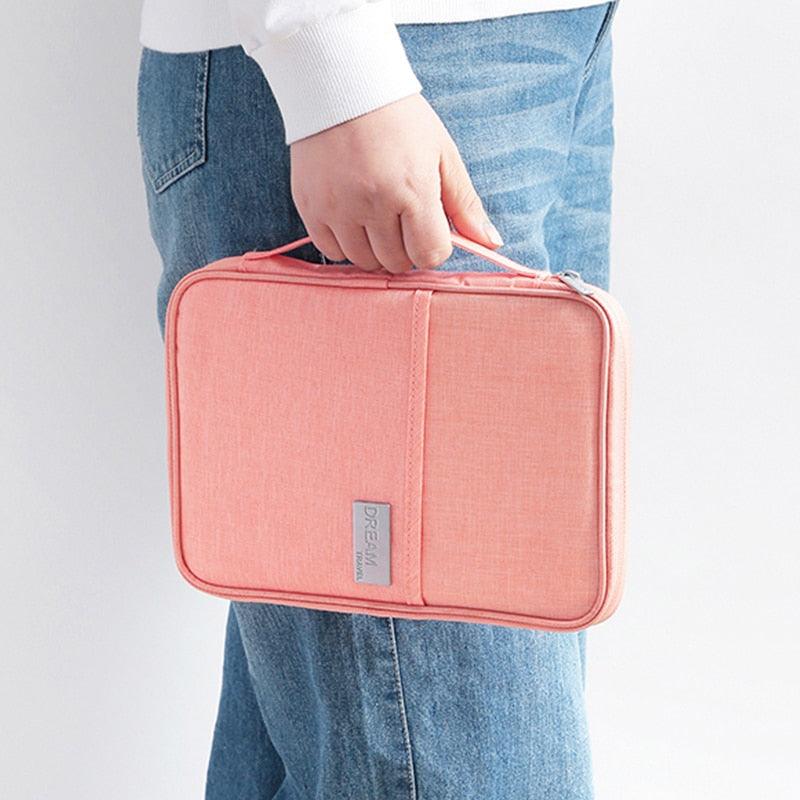 Travel Passport Cover - Waterproof Passport Holder - Multi-Function ID Document Wallet Organizer (LT8)