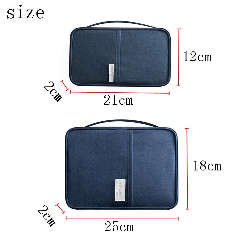 Travel Passport Cover - Waterproof Passport Holder - Multi-Function ID Document Wallet Organizer (LT8)