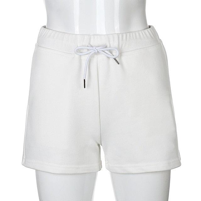 Great Summer Solid Simple High Waist Short - Streetwear Outfits - Bottoms Casual Women's Shorts (2U32)