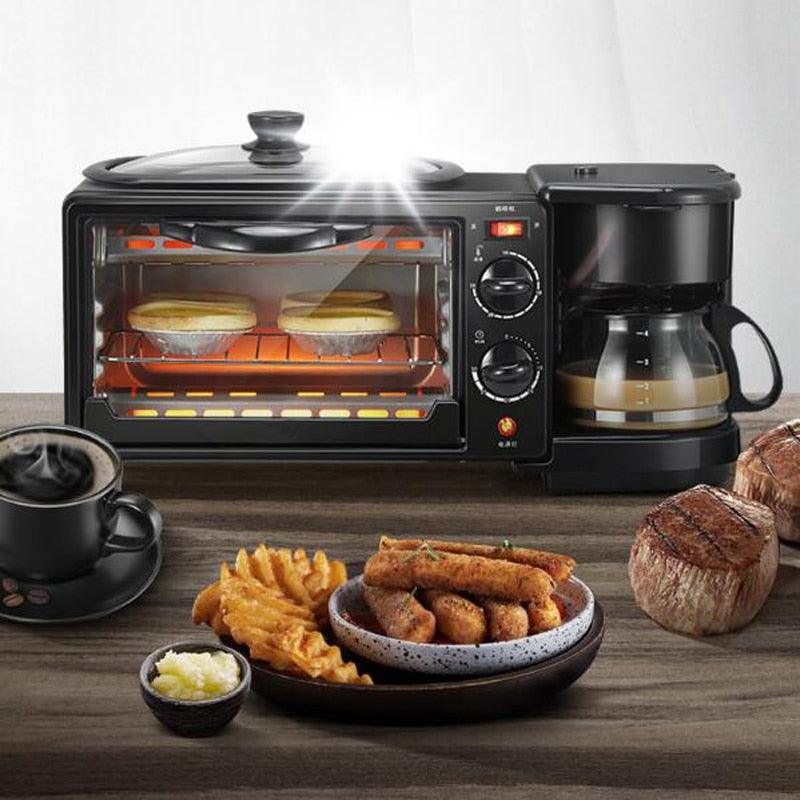 Triple Multifunction Breakfast Machine - Fried on Under Roast Make Coffee Household Bread Oven Toaster (2H1)(H6)(1U59)