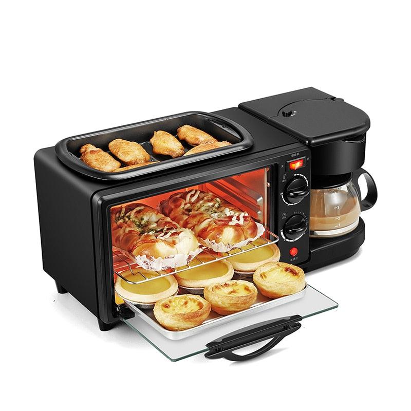 Triple Multifunction Breakfast Machine - Fried on Under Roast Make Coffee Household Bread Oven Toaster (2H1)(H6)(1U59)