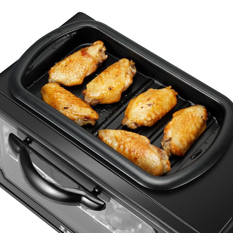 Triple Multifunction Breakfast Machine - Fried on Under Roast Make Coffee Household Bread Oven Toaster (2H1)(H6)(1U59)