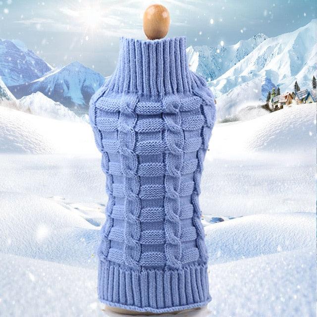 Twisted Rope Pure Color Small Dog Clothes - Winter French Bulldog Fleece Sweater Chihuahua Dachshund Jumpers (D69)(W4)