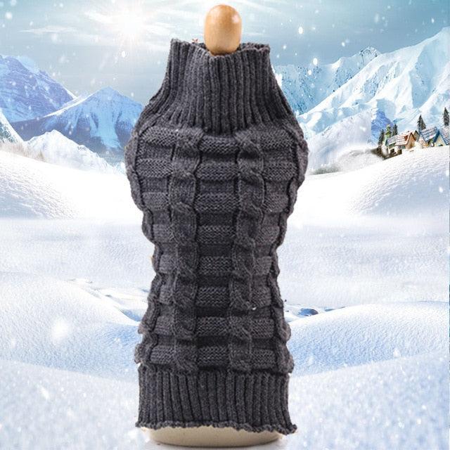 Twisted Rope Pure Color Small Dog Clothes - Winter French Bulldog Fleece Sweater Chihuahua Dachshund Jumpers (D69)(W4)