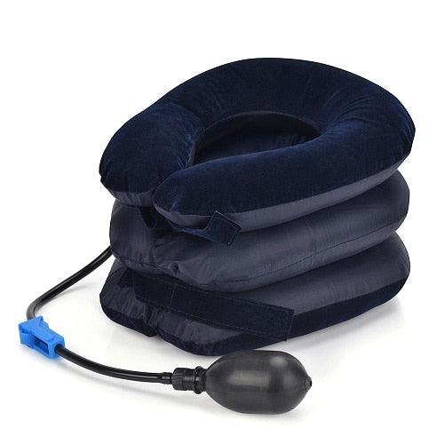 Great U Neck Pillow - Air Inflatable Pillow Cervical Brace Neck Shoulder Pain Relax Support - Massager Pillow Air Cushion (1U105)(6LT1)