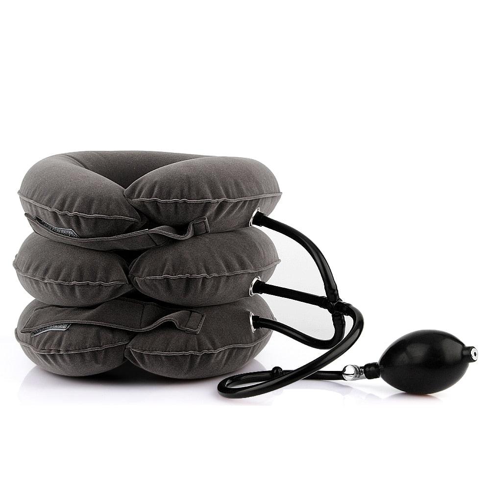 Great U Neck Pillow - Air Inflatable Pillow Cervical Brace Neck Shoulder Pain Relax Support - Massager Pillow Air Cushion (1U105)(6LT1)