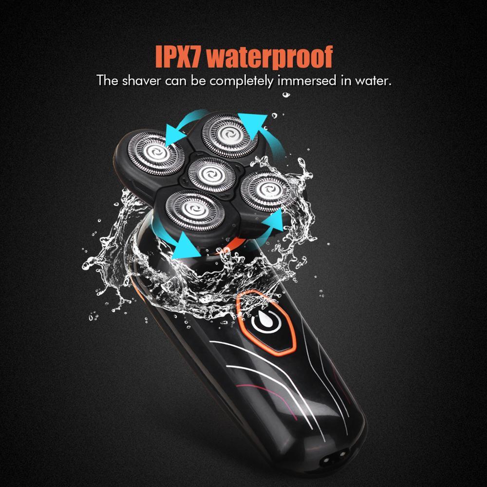 5 In 1 4D Electric Shaver Men Razor Hair Trimmer Facial Brush Rechargeable Shaving Machine (BD6)(1U45)