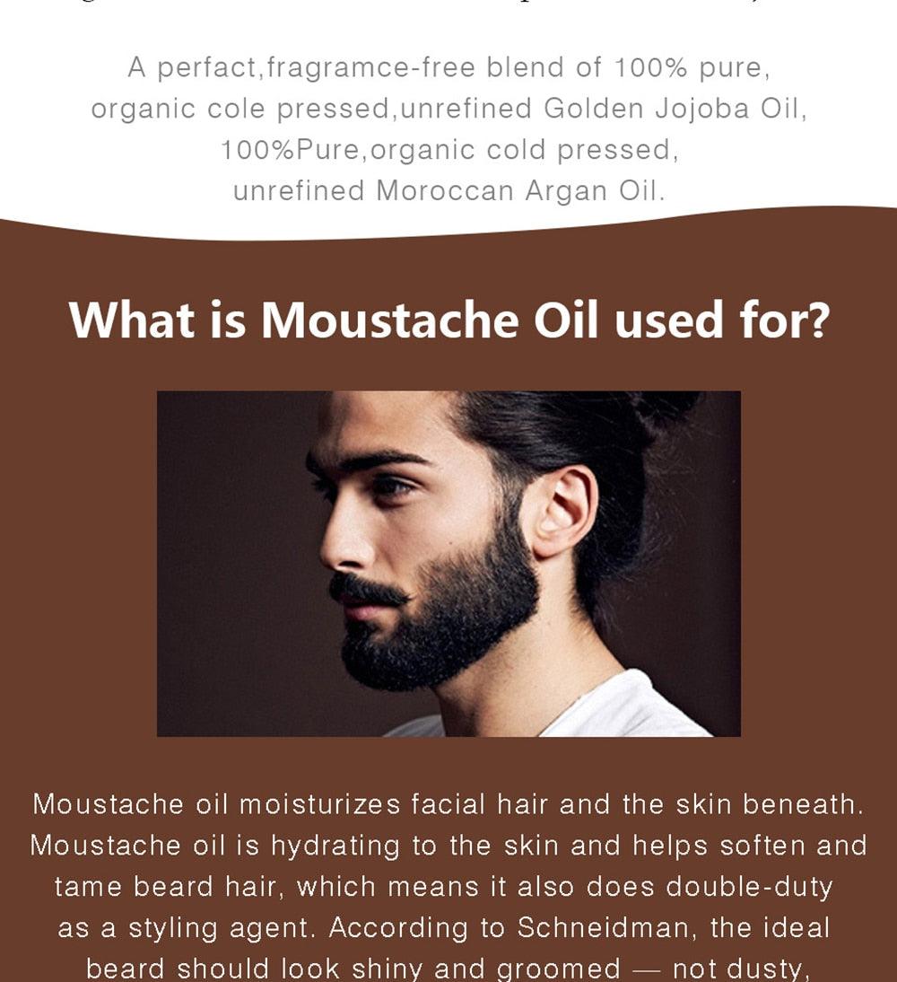 20ml Natural Beard Grow Essential Oil Face Repair Deep Moisturizing Nourishing for All Skin Beard Care (BD1)(BD5)(1U45)