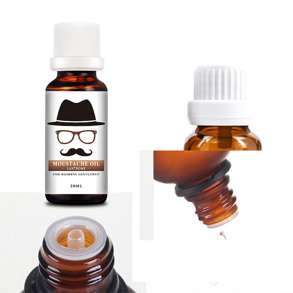 20ml Natural Beard Grow Essential Oil Face Repair Deep Moisturizing Nourishing for All Skin Beard Care (BD1)(BD5)(1U45)