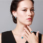 Trending 40% Crystal Wedding Jewelry Sets - Necklace Stud Earrings For Women Cubic Zirconia Jewelry Set (1U81)