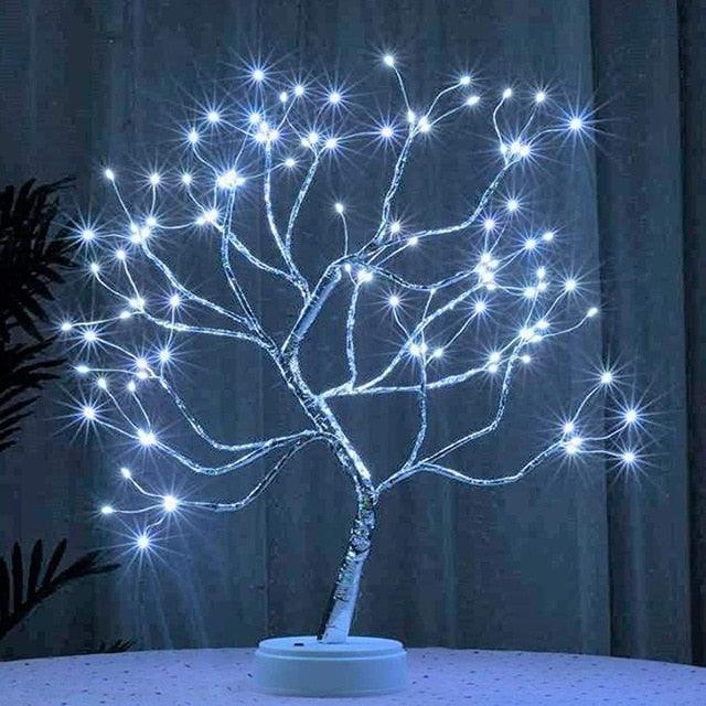 USB / Battery Operated LED Tabletop DIY Artificial Tree Light - Touch Switch LED Tabletop (LL5)1(1U58)