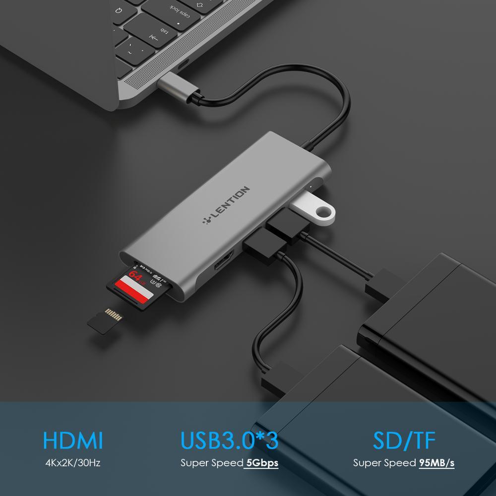 USB C HUB Type C to Multi USB 3.0 HUB HDMI Adapter Dock for 2020 MacBook Pro13 Huawei Mate 30 USB-C Splitter Port Card Reader (CA2)(1U52)