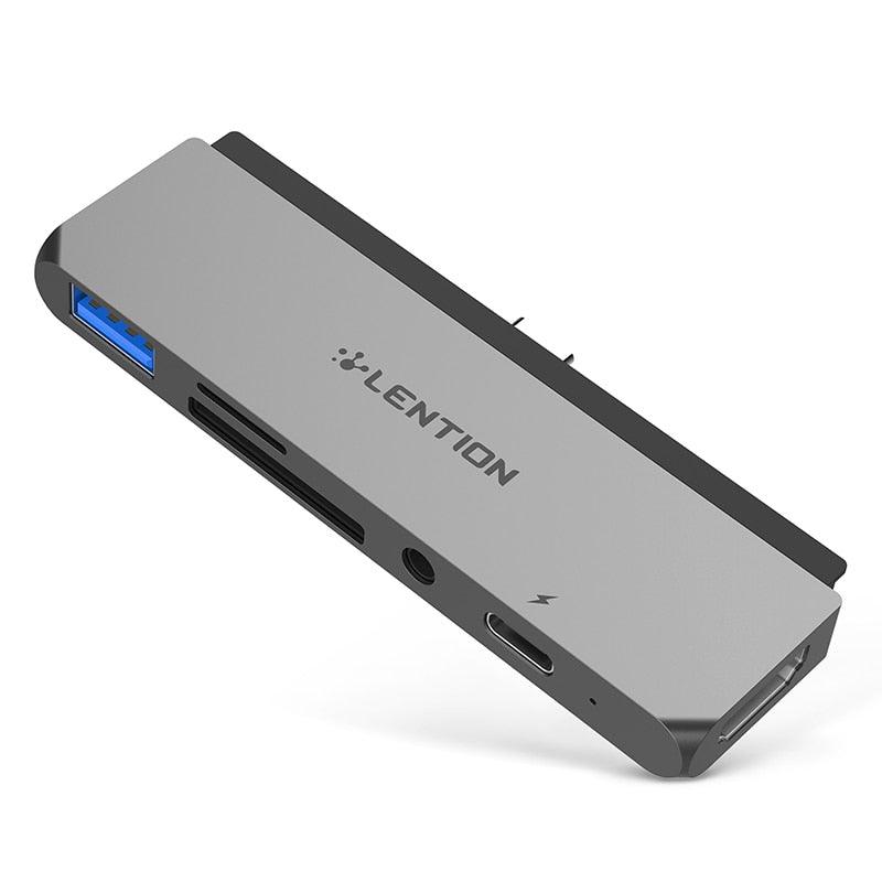 USB C Multi-Port Hub for New iPad Pro 11/12.9, with 4K HDMI, USB 3.0, SD/Micro SD Card Readers, Power Delivery and 3.5mm Aux (CA2)(1U52)