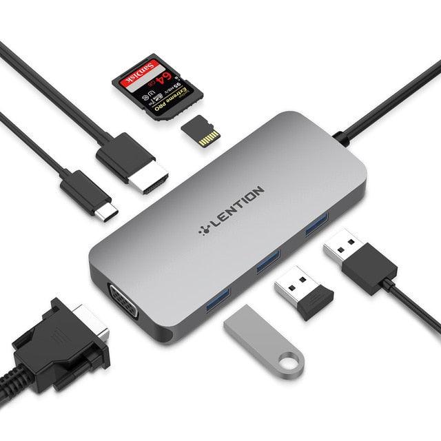USB HUB to Multi USB 3.0 HDMI Adapter Dock for M1 MacBook Pro Air 13.3 Accessories USB-C Type C 3.1 Splitter 11 Port USB C HUB (CA2)(1U52)