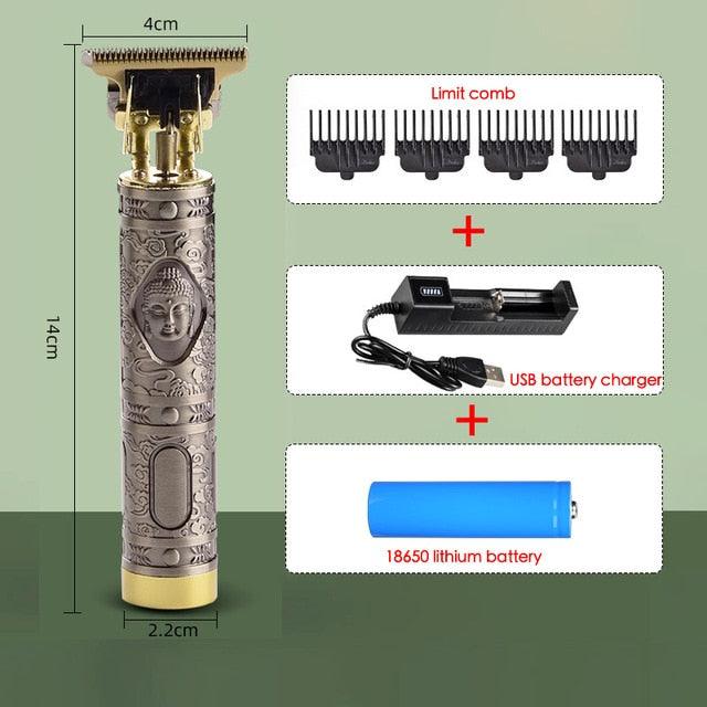 USB Rechargeable T9 Trimmer Barber Hair Clipper Washable Electric Trimmer Rechargeable Trimmer Mini Shaver (D45)(BD6)(1U45)