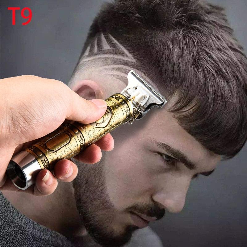 USB Rechargeable T9 Trimmer Barber Hair Clipper Washable Electric Trimmer Rechargeable Trimmer Mini Shaver (D45)(BD6)(1U45)