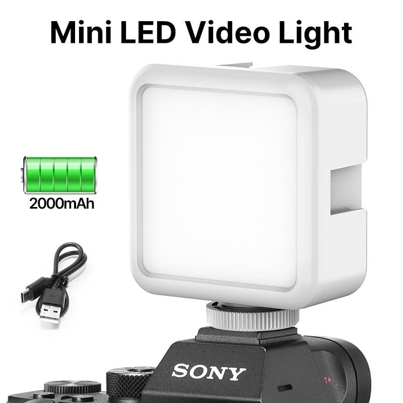 MT-08 Mini Smartphone DSLR Tripod for Sony ZV1 Canon M50 Cold Shoe Tripod Mount for LED Light Microphone Vlog Tripod Kit (RS)(MC7)(1U50)