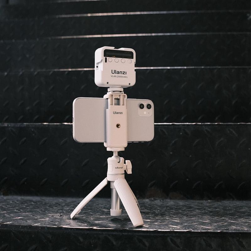 MT-08 Mini Smartphone DSLR Tripod for Sony ZV1 Canon M50 Cold Shoe Tripod Mount for LED Light Microphone Vlog Tripod Kit (RS)(MC7)(1U50)