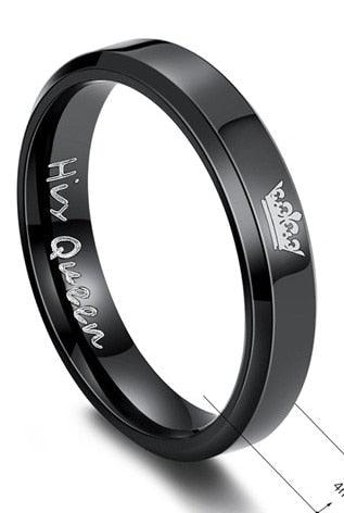 Amazing Wedding Rings - Women & Men Stainless Steel Ring - Gold Color Crown Engagement Jewelry (1U81)(7JW)(MJ1)(1U83)(9JW)