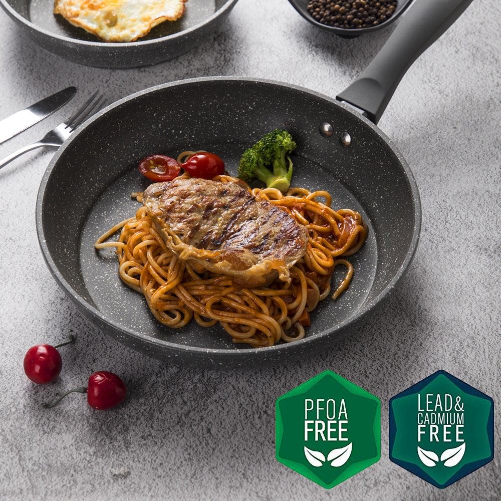 Ultimate Hard Anodized Nonstick Frying Pan -with Ceramic Coating 2 pcs sets Dishwasher Safe (D61)(AK1)