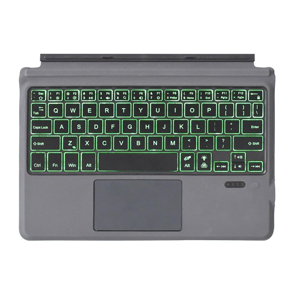 Ultra Slim Keyboard For Microsoft Surface - Go Bluetooth Keyboard W Trackpad 7-Color LED Backlit Portable for Surface Go 10 inch (D47)(TLC4)