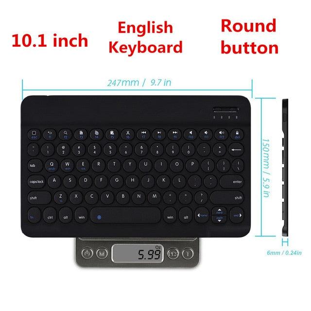 Ultra Slim Russian Spanish Bluetooth Keyboard For IOS Android Tablet Windows For iPad 7.9 9.7 air 10.5 Pro 11 Bluetooth Keyboard (TLC4)