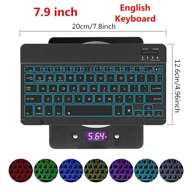 Ultra Slim Russian Spanish Bluetooth Keyboard For IOS Android Tablet Windows For iPad 7.9 9.7 air 10.5 Pro 11 Bluetooth Keyboard (TLC4)