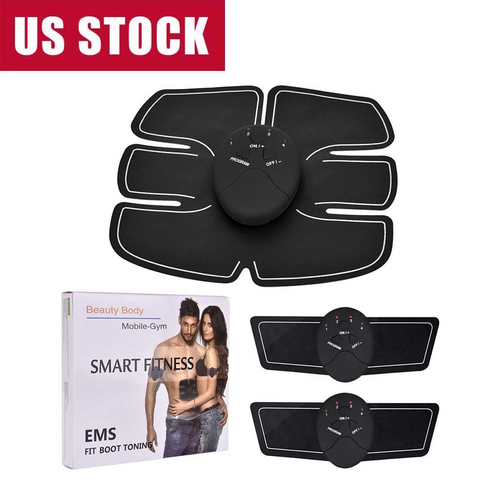 Unisex EMS Wireless Muscle Stimulator Trainer Smart Fitness Abdominal Training Electric Weight Loss (FH)(1U80)