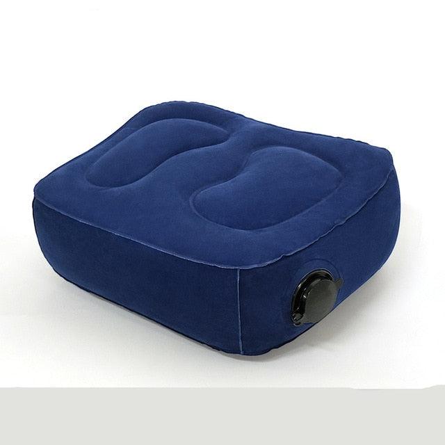 Upgraded Inflatable Air Cushion Travel Pillow - Headrest Chin Support Cushions - Airplane Plane Car Office Rest Neck Nap Pillows (6LT1)