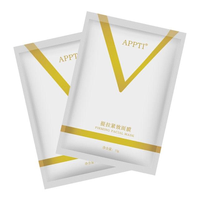 V Shape Lifting Facial Mask Chin Cheek Lift Ear Hanging Hydrogel Neck Facial Slimmling Bandage Mask (D86)(M1)