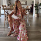 Nice V-neck Casual Women's Wrap Dress - Summer Floral Maxi Dresses - Women Sleeveless Ruffle Dress (1U30)