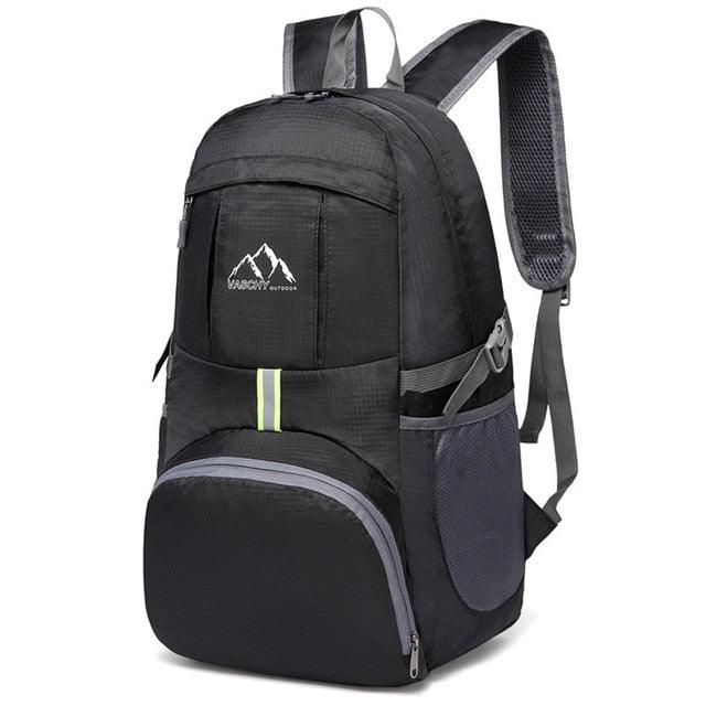 Great Foldable Waterproof Backpack - With Safe Reflective Lightweight Hiking Backpack - Travel Bags (1U78)