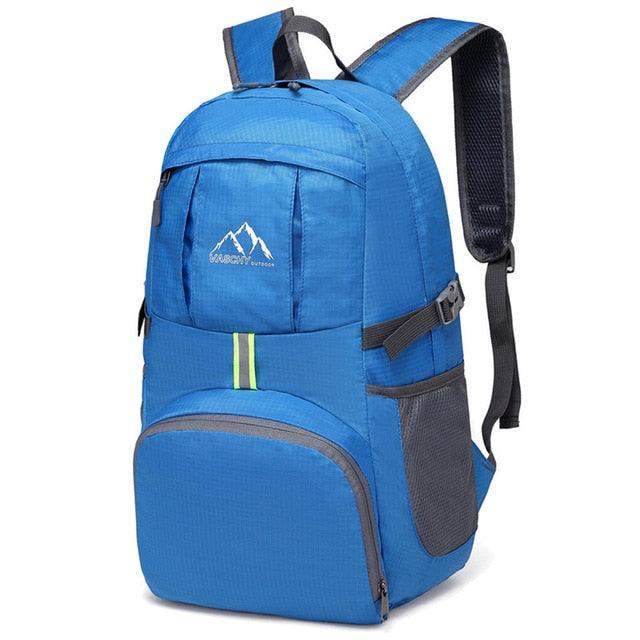 Great Foldable Waterproof Backpack - With Safe Reflective Lightweight Hiking Backpack - Travel Bags (1U78)