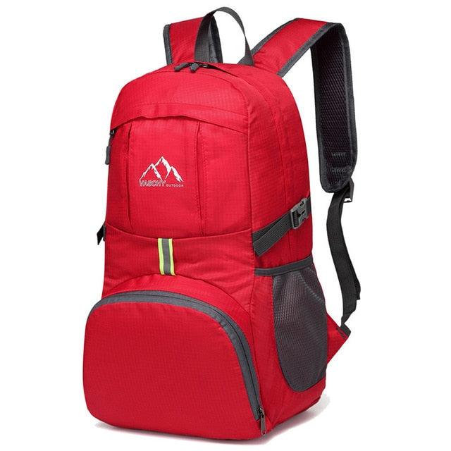 Great Foldable Waterproof Backpack - With Safe Reflective Lightweight Hiking Backpack - Travel Bags (1U78)