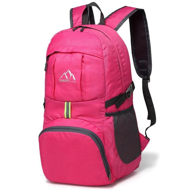 Great Foldable Waterproof Backpack - With Safe Reflective Lightweight Hiking Backpack - Travel Bags (1U78)