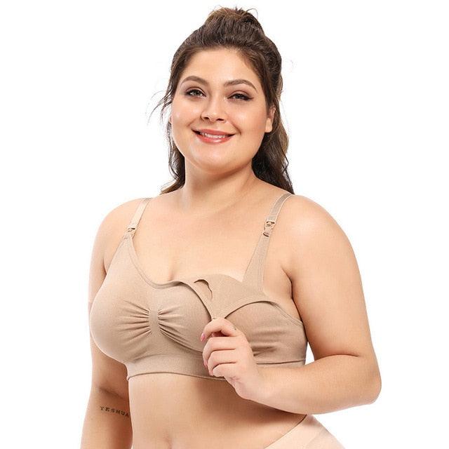 Plus Size Sports Bra - Women Padded - Quick Drying Breastfeeding Bras - Breathable Maternity Nursing Bras (F6)(4Z2)