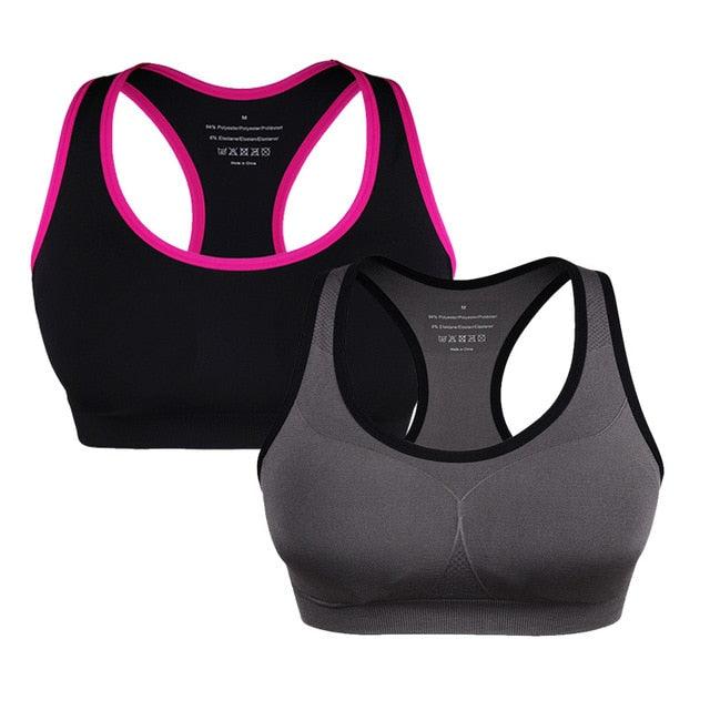Amazing Shockproof Fitness Sports Bra - Padded Gather Push Up Breathable Bra - Sports Running Yoga Sports Tops (4Z2)(7Z2)