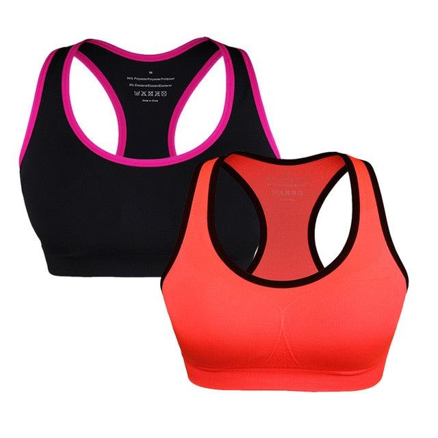 Amazing Shockproof Fitness Sports Bra - Padded Gather Push Up Breathable Bra - Sports Running Yoga Sports Tops (4Z2)(7Z2)