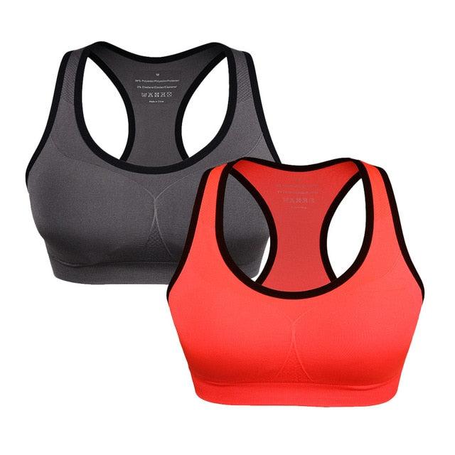 Amazing Shockproof Fitness Sports Bra - Padded Gather Push Up Breathable Bra - Sports Running Yoga Sports Tops (4Z2)(7Z2)