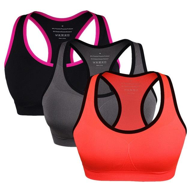 Amazing Shockproof Fitness Sports Bra - Padded Gather Push Up Breathable Bra - Sports Running Yoga Sports Tops (4Z2)(7Z2)