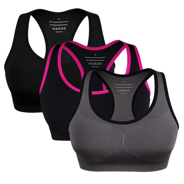 Amazing Shockproof Fitness Sports Bra - Padded Gather Push Up Breathable Bra - Sports Running Yoga Sports Tops (4Z2)(7Z2)