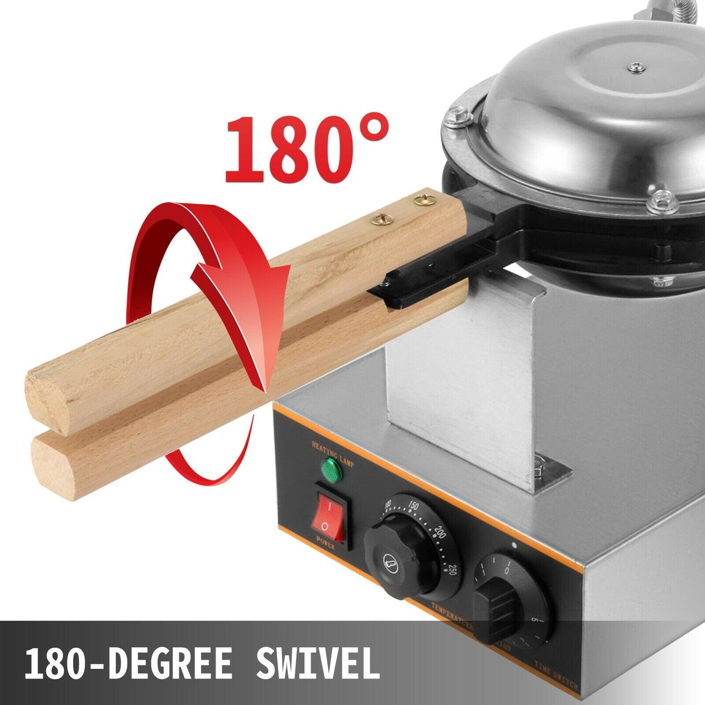 Great 1400W Commercial Electric Egg Bubble Waffle Maker Machine - Stainless Steel - Waffle Baking Machine (2H1)(1U59)