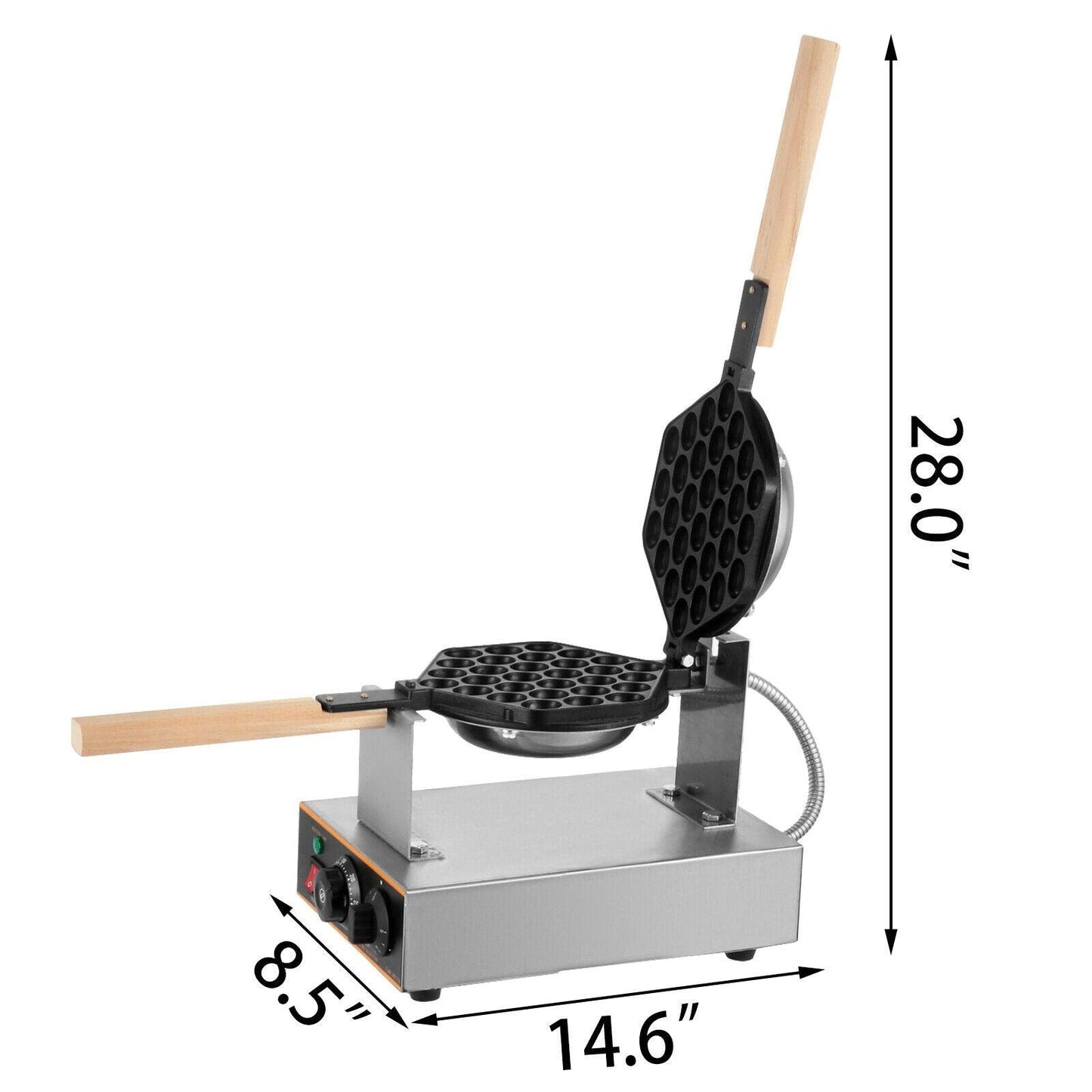 Great 1400W Commercial Electric Egg Bubble Waffle Maker Machine - Stainless Steel - Waffle Baking Machine (2H1)(1U59)