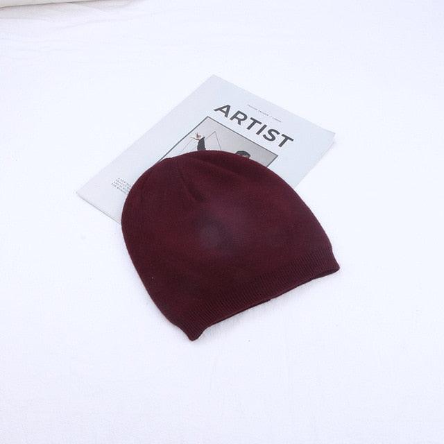 Great 6 Colors Unsex Autumn Winter Solid Color Beanies (1U87)