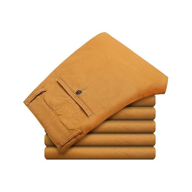 Men's Pants - Cotton Casual Stretch Trousers - Straight High Quality 4 color Pant Suit (D9)(TG1)(CC2)