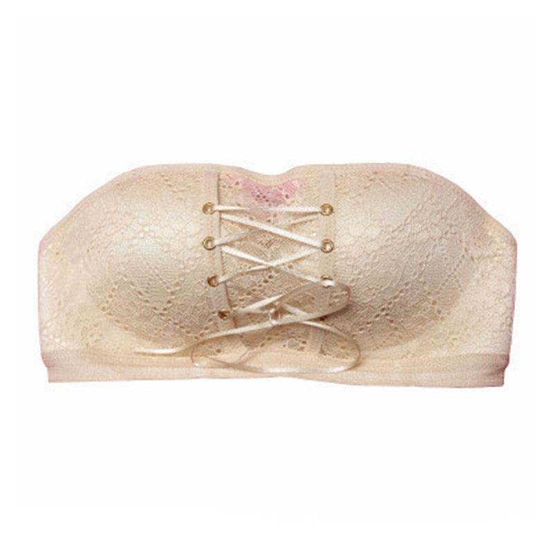 New Sexy Wire Free Seamless Underwear - Ladies Wonderful Floral Strapless Side Closure Bras (TSB1)(F27)