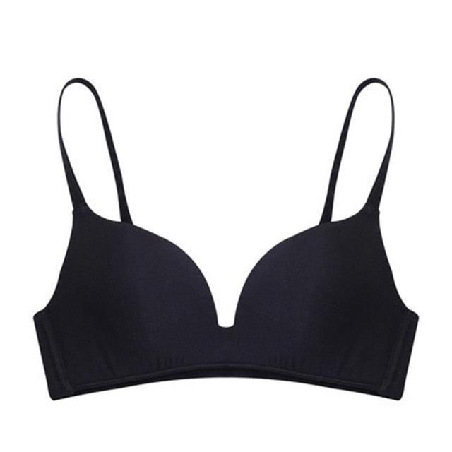 Great Ladies Ultra Thin Push Up Underwear - Solid Wire Free Comfortable Bras (D27)(TSB3)