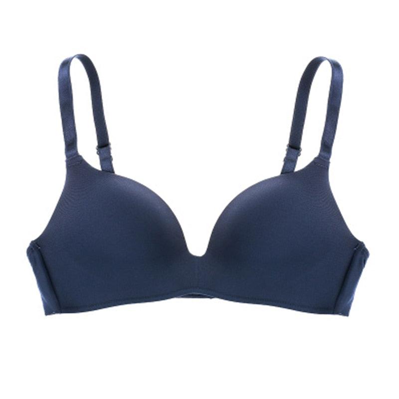 Great Ladies Ultra Thin Push Up Underwear - Solid Wire Free Comfortable Bras (D27)(TSB3)